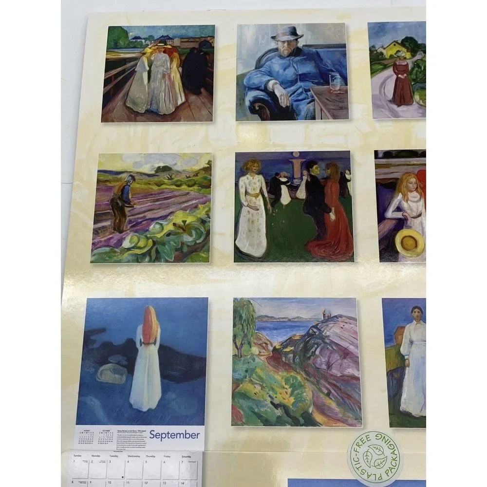 Edvard Munch Wall Calendar 2024 Art Calendar by Flame Tree Studio English Sealed